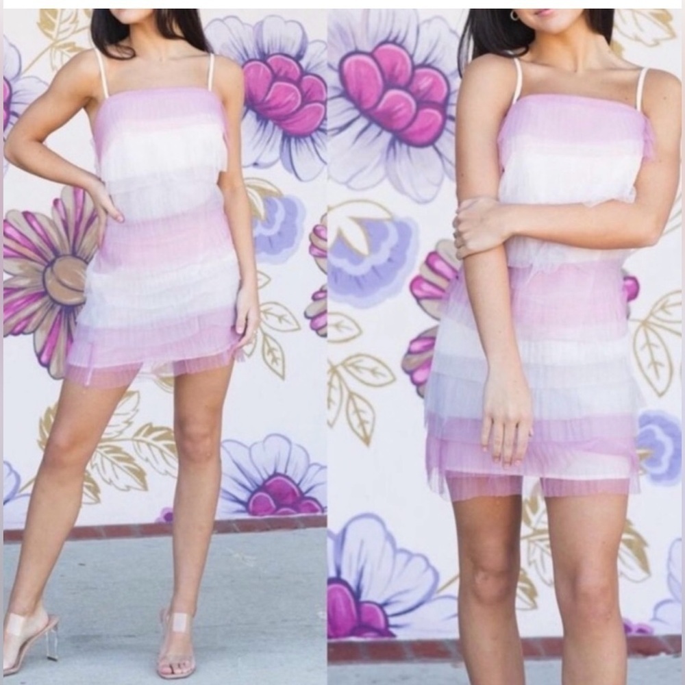 Storia Ruffle Tulle Dress Size Small - Picture 2 of 8